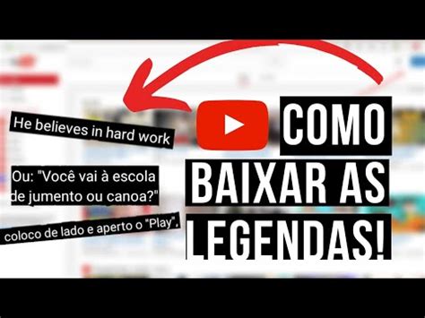 Como baixar legendas do YouTube 